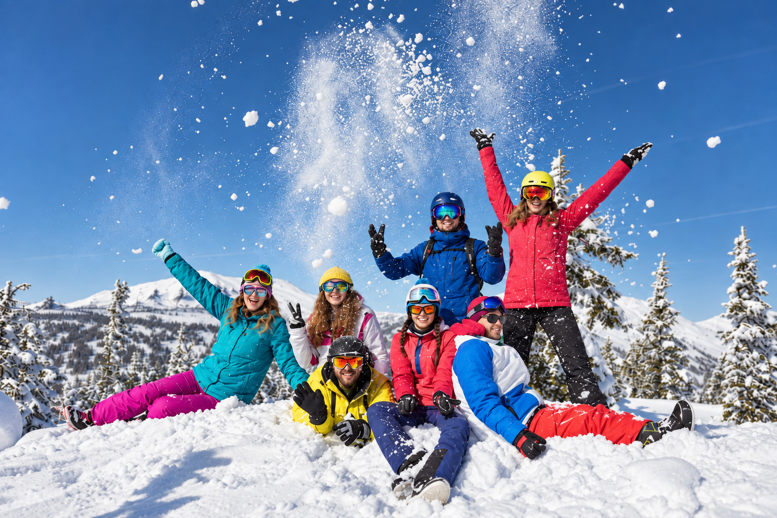 Eclats de joie sur la neige